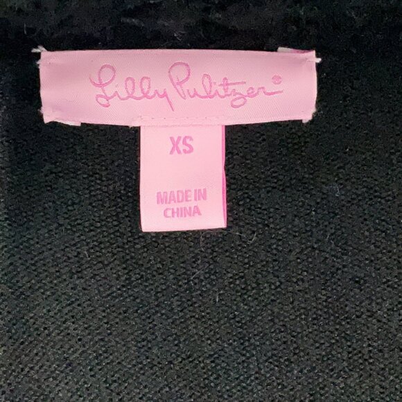 Lilly Pulitzer 100% Merino Wool Black Long Sleeve Dress - Picture 5 of 13